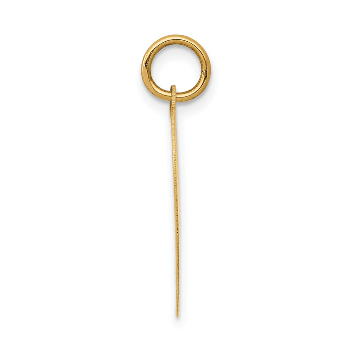 14k HAPPY BIRTHDAY Heart Disc Charm