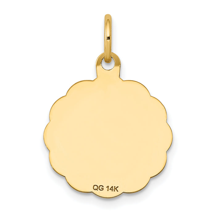 14k Holy Communion Disc Charm