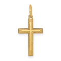 14K Laser Designed Cross Charm