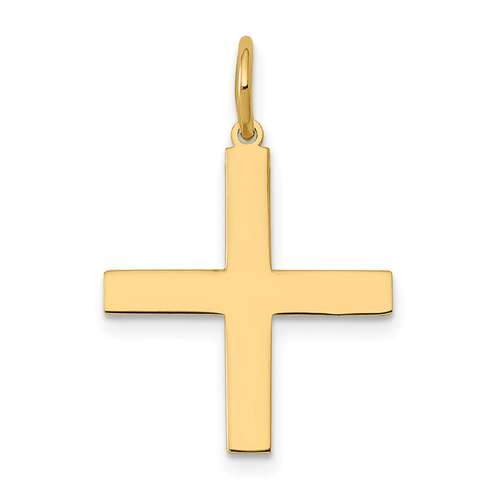 14K Laser Designed Greek Cross Charm