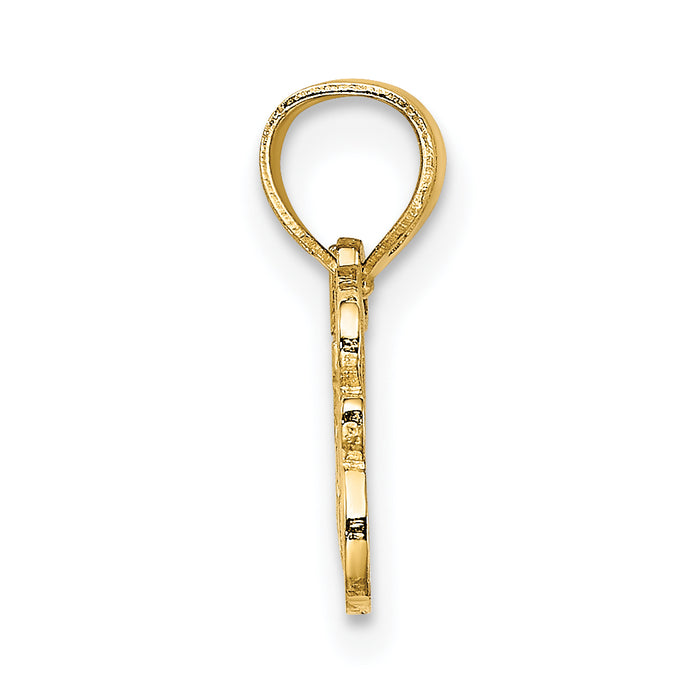 14K LOVE JESUS Script Charm