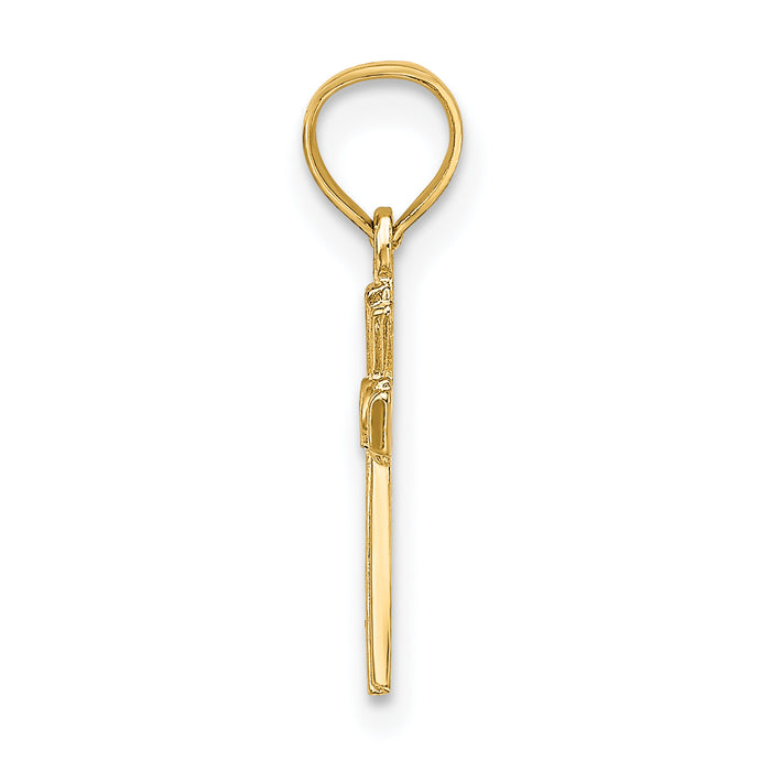 14K Mini Cross Charm