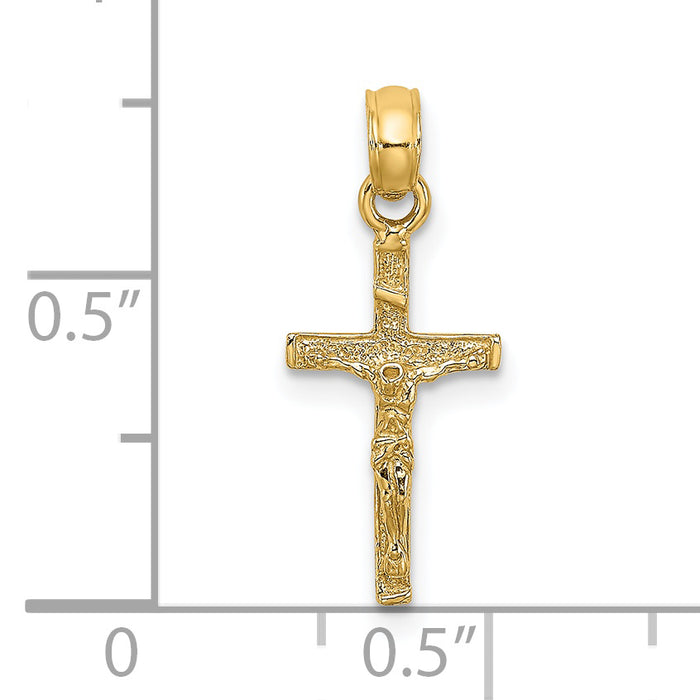 14K Mini Crucifix Charm