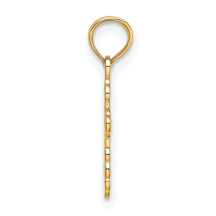 14K Mini Eastern Orthodox Cross Charm