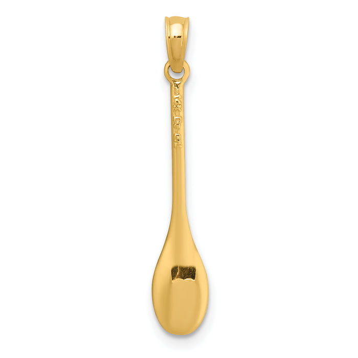 14K Polished 3-D Spoon Charm