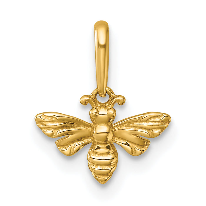 14k Polished Bee Pendant