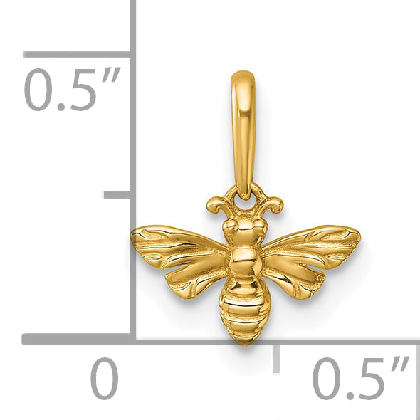 14k Polished Bee Pendant