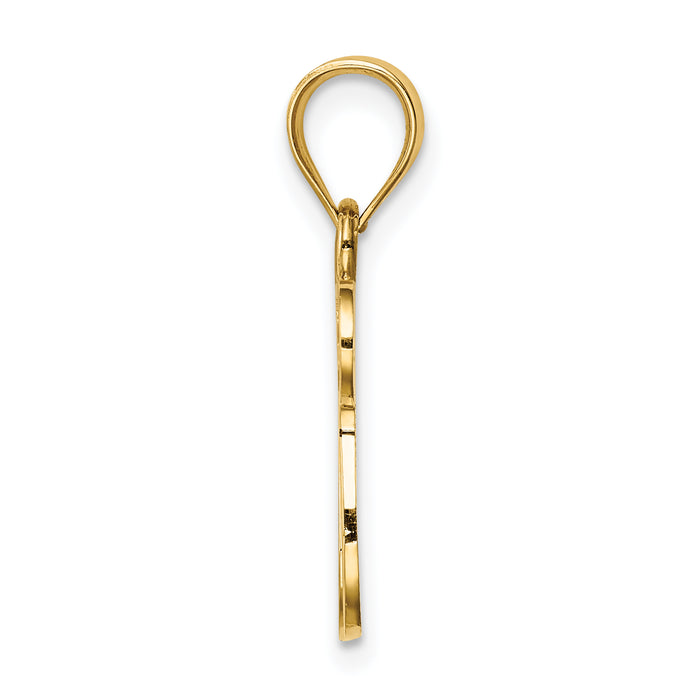 14K Polished Chai Pendant