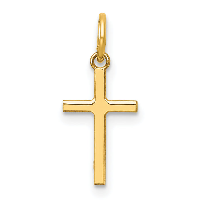 14k Polished Cross Charm