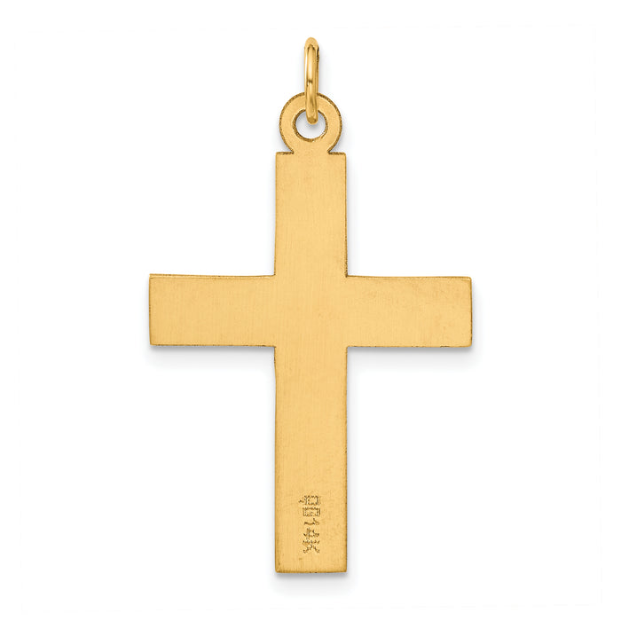 14k Polished Cross Charm