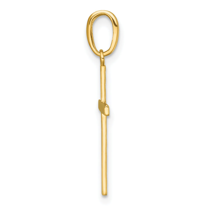 14k Polished Cross Pendant