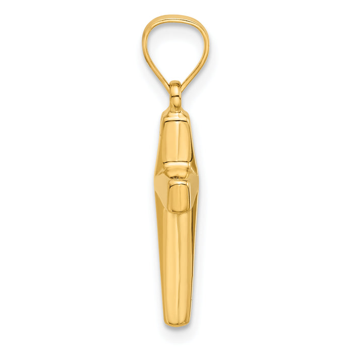 14K Polished Cross Pendant