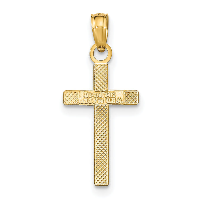 14k Polished Cross Pendant