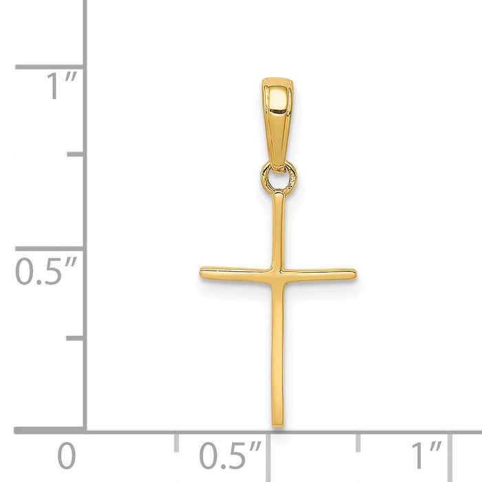 14k Polished Cross Pendant