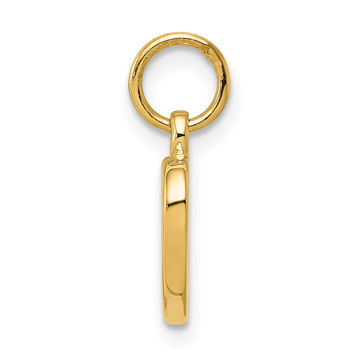 14K Polished Cut-out Heart Pendant