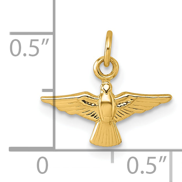 14k Polished Dove Pendant