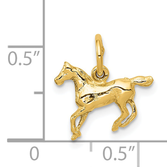 14k Polished Horse Charm