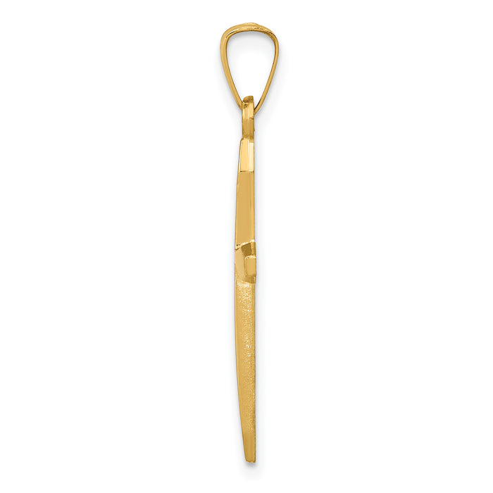 14k Polished Passion Cross Pendant