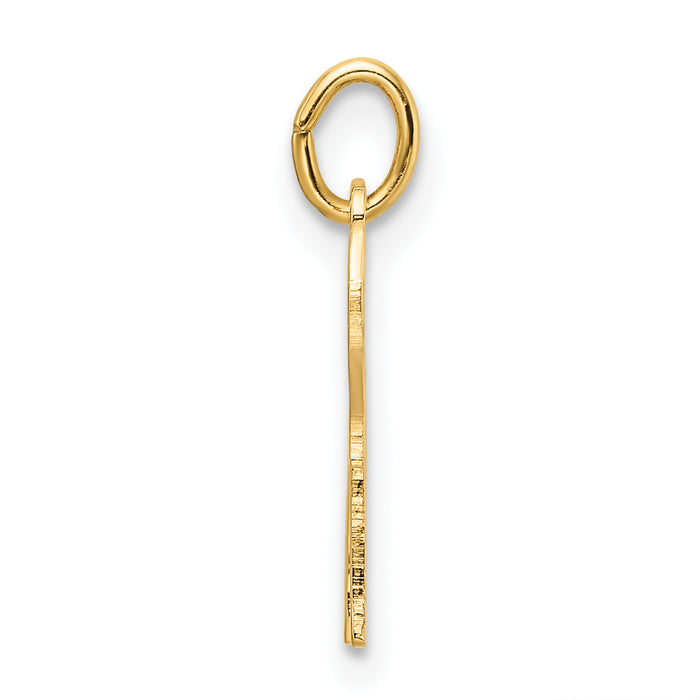 14k Polished Solid Chai Symbol Outline Pendant