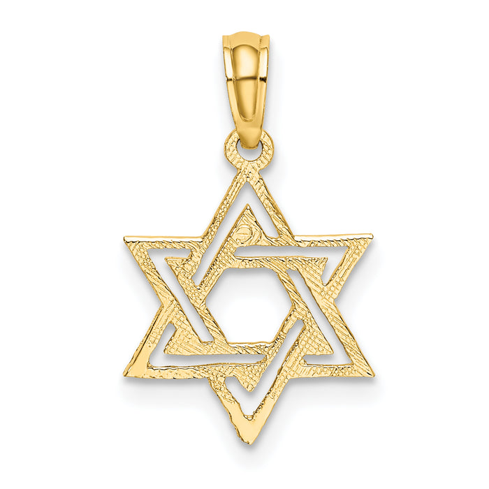 14K Polished Star Of David Charm