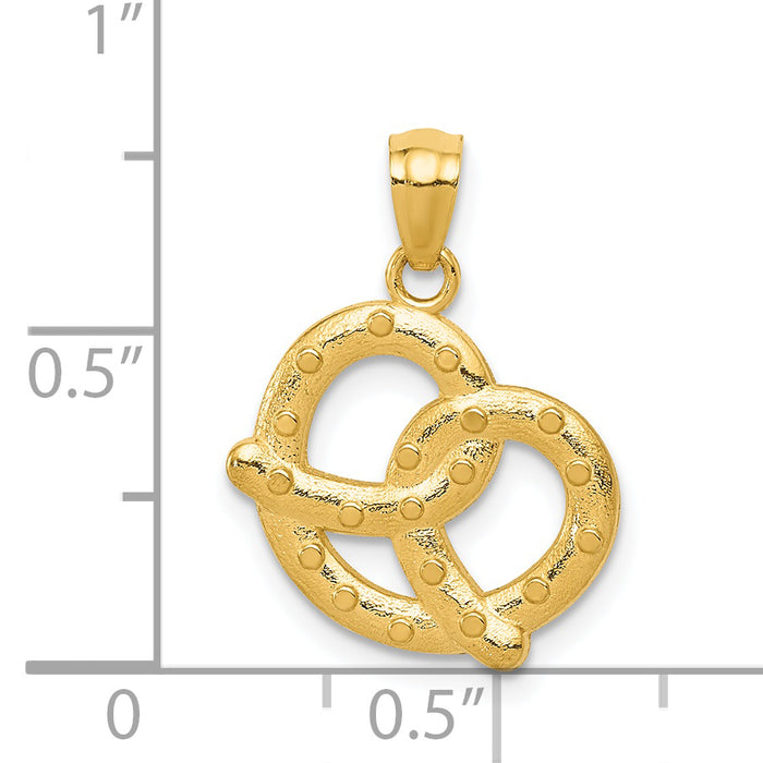 14k Pretzel Pendant