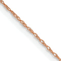 14k  Rose Gold .5 mm Carded Cable Rope Chain