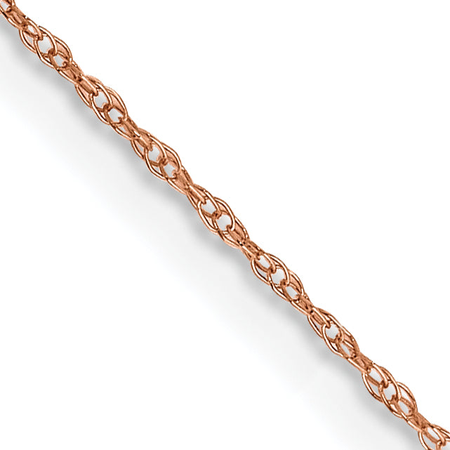 14k Rose Gold .5mm Baby Rope Chain