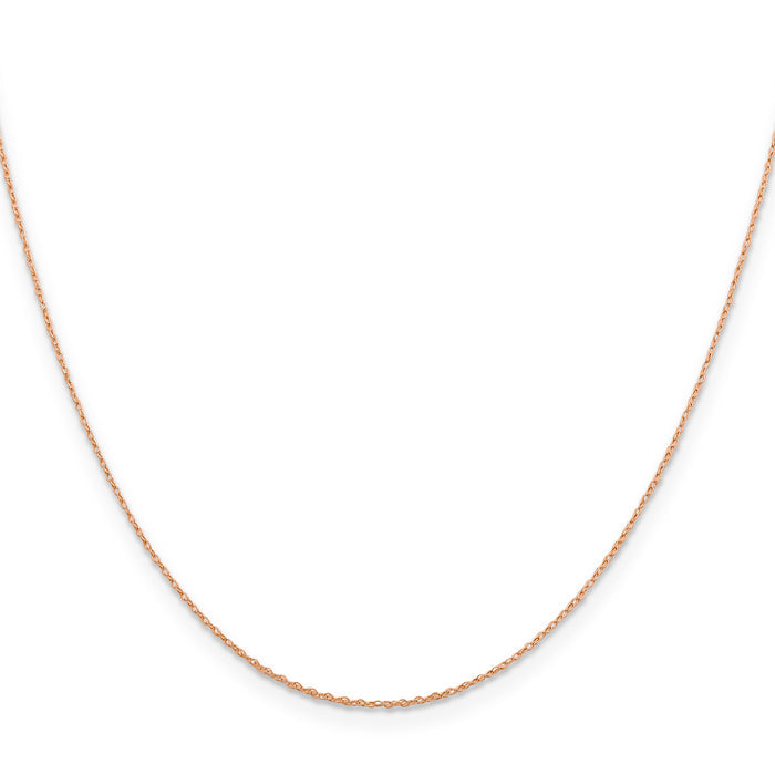 14k Rose Gold .5mm Baby Rope Chain