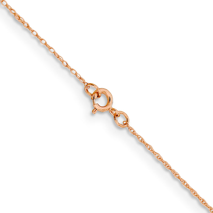 14k Rose Gold .5mm Baby Rope Chain
