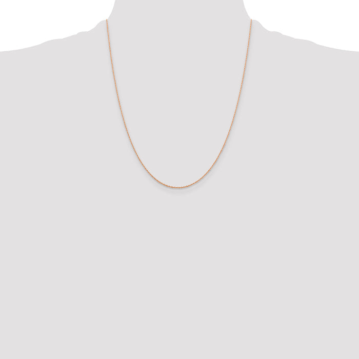 14k Rose Gold .5mm Baby Rope Chain