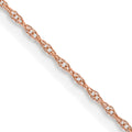 14k  Rose Gold .6 mm Carded Cable Rope Chain