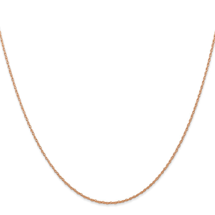 14k Rose Gold .7 mm Carded Cable Rope Chain