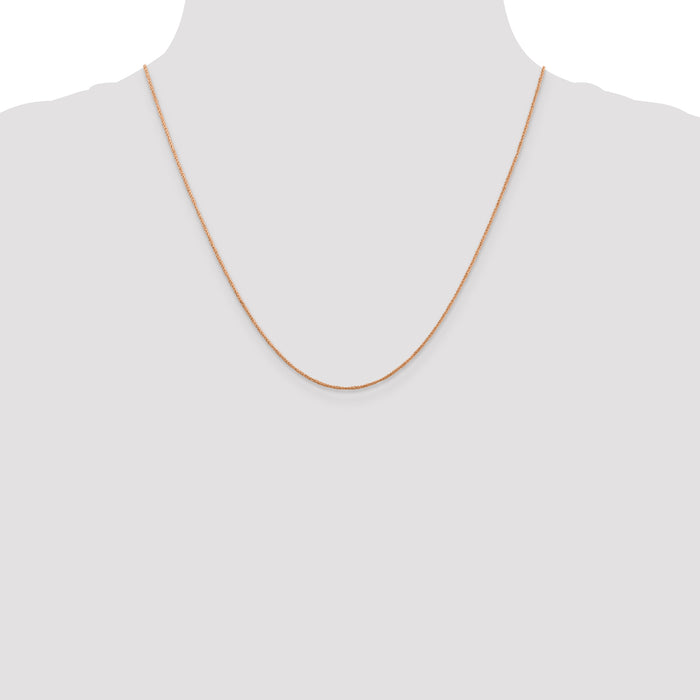 14K Rose Gold .7mm Ropa Chain