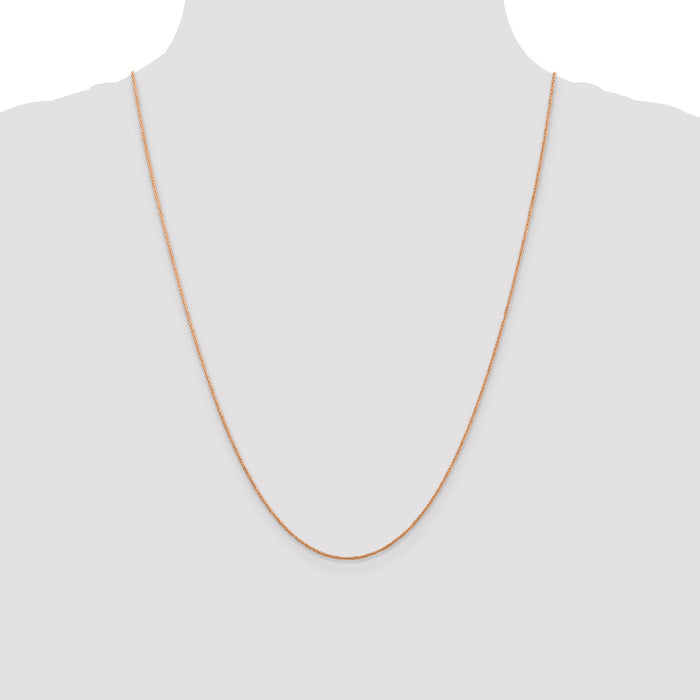 14K Rose Gold .7mm Ropa Chain