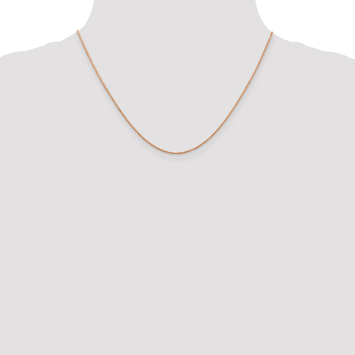 14K Rose Gold .7mm Ropa Chain