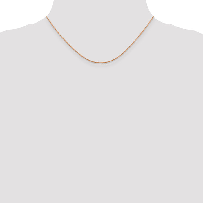 14K Rose Gold .7mm Ropa Chain