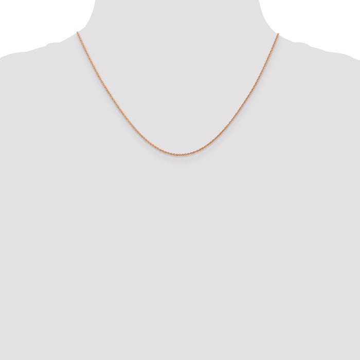 14k Rose Gold .8mm Baby Rope Chain