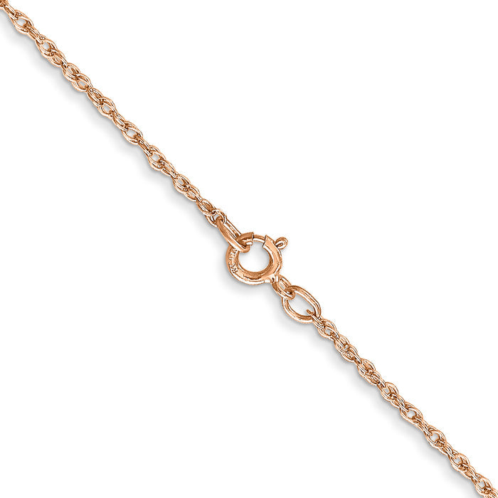 14k Rose Gold .8mm Baby Rope Chain