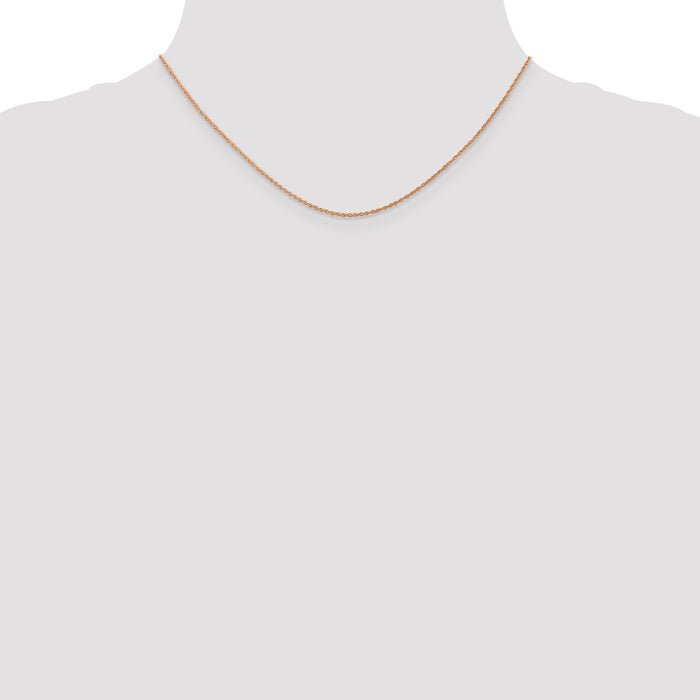 14k Rose Gold .8mm Baby Rope Chain