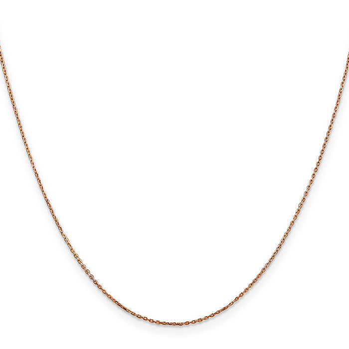 14k Rose Gold .8mm D/C Cable Chain