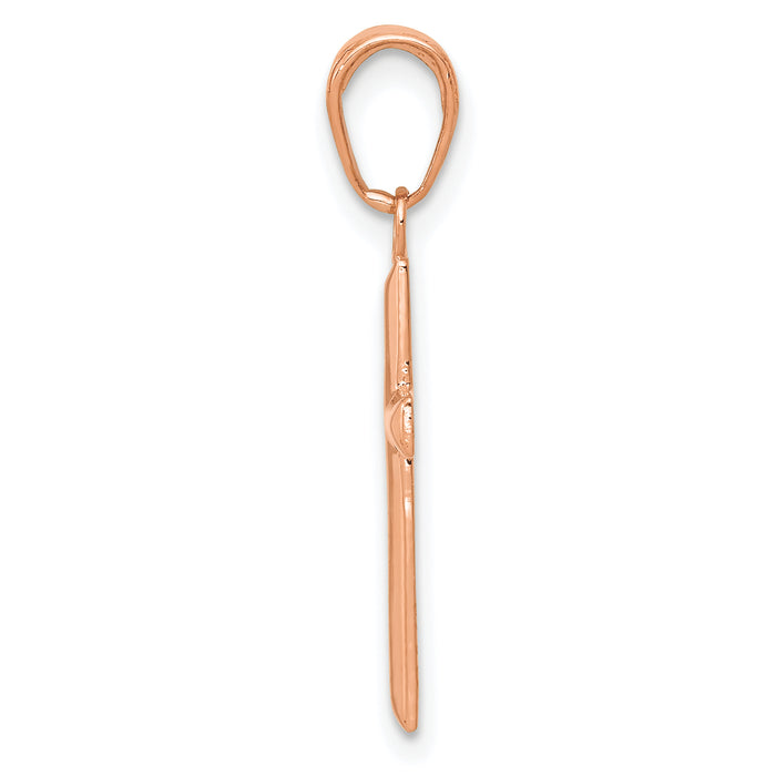 14K Rose Gold Small Cross Pendant