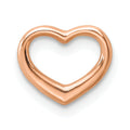 14K Rose Polished Heart Chain Slide