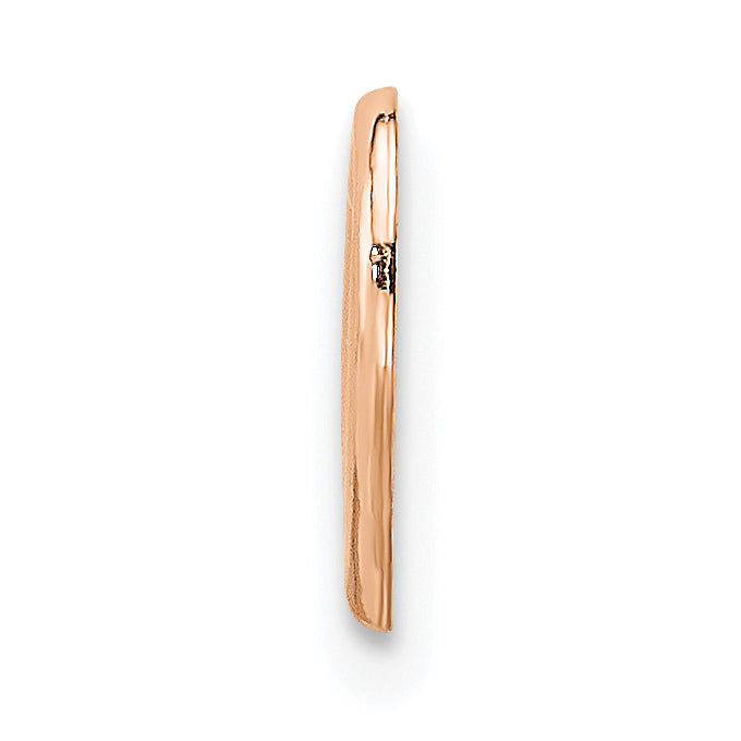 14K Rose Polished Heart Chain Slide