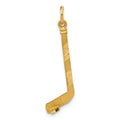 14k Satin D/C Hockey Stick Charm