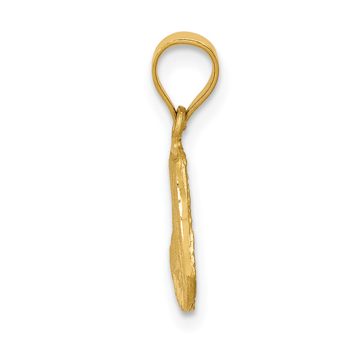 14K Satin D/C Mary Pendant