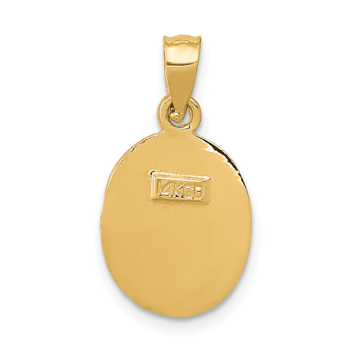 14K Satin / Diamond-Cut Baptism Pendant