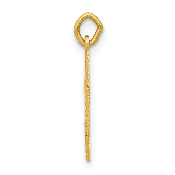 14k Small Cross Charm