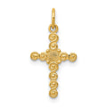 14k Small Polished Cross Charm