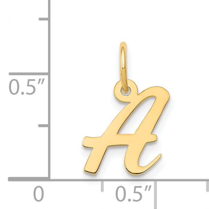 14k Small Script Letter A Initial Charm