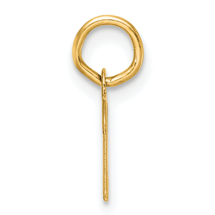 14K Small Script Letter K Initial Charm